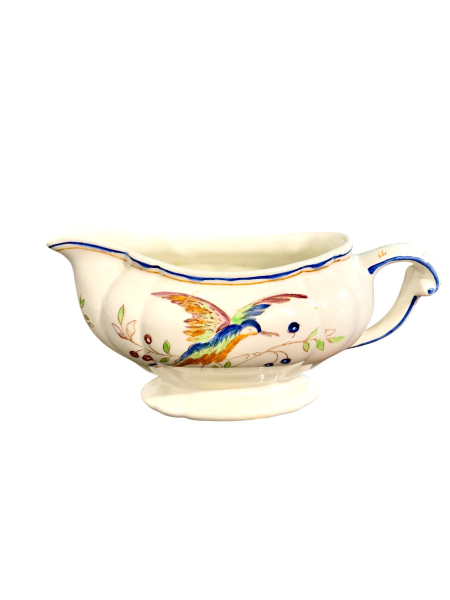 46-pieces French Faience Dinner Service, "cléry"  By Moustiers-photo-7