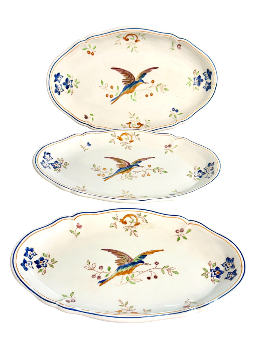 46-pieces French Faience Dinner Service, "cléry"  By Moustiers-photo-1