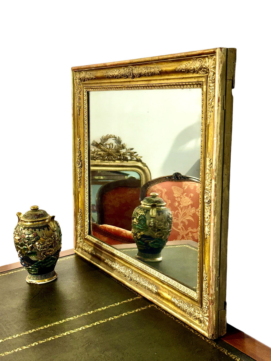 French Restoration Giltwood Mirror With Mercury Glass, Circa 1830-photo-2