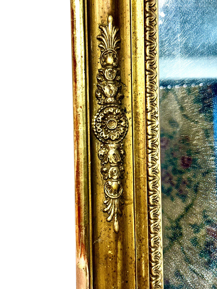 French Restoration Giltwood Mirror With Mercury Glass, Circa 1830-photo-6