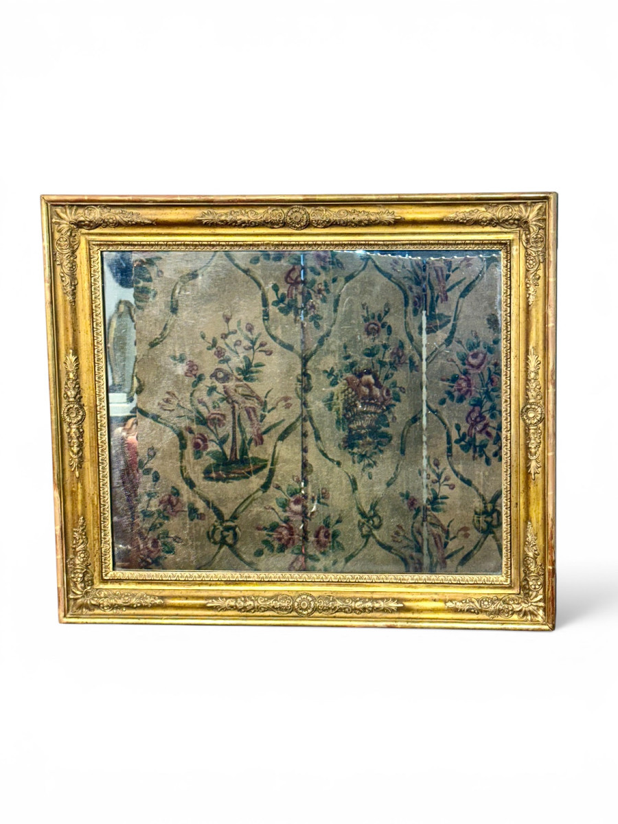 French Restoration Giltwood Mirror With Mercury Glass, Circa 1830-photo-8