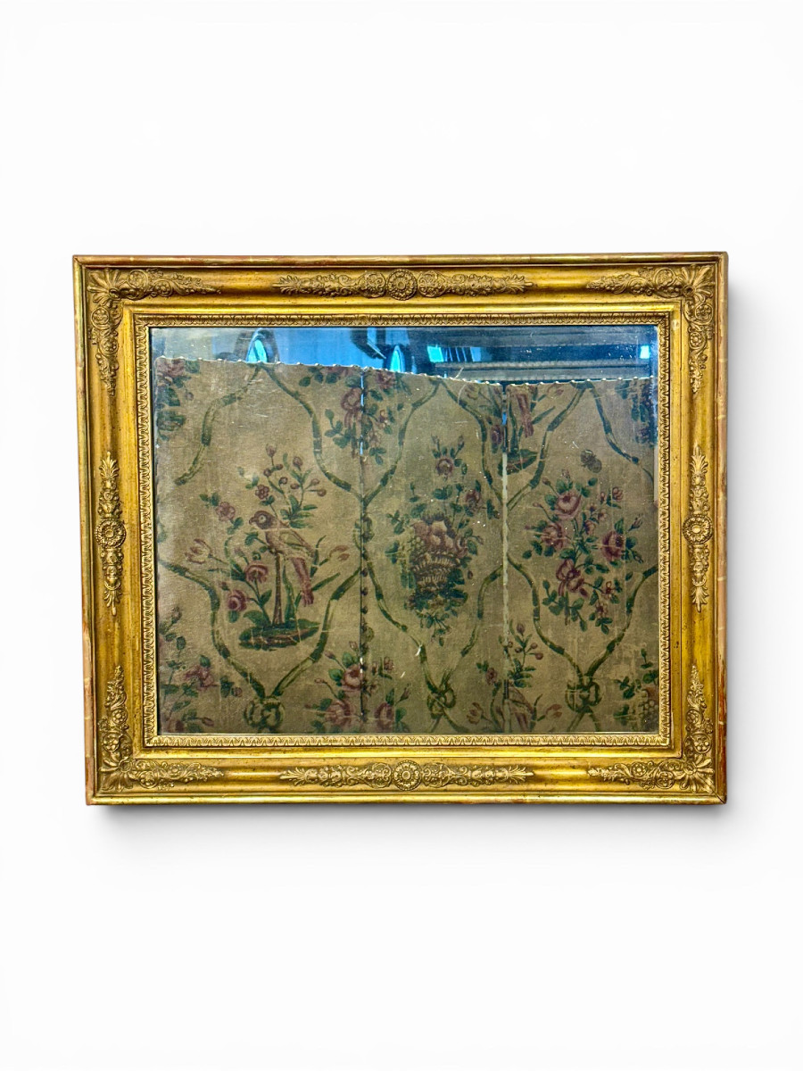 French Restoration Giltwood Mirror With Mercury Glass, Circa 1830