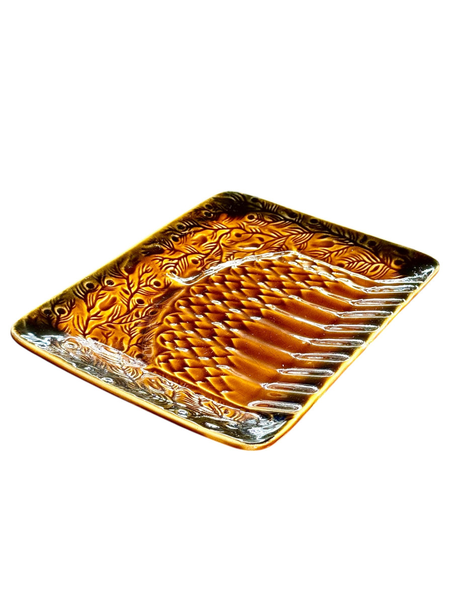 20th Century Sarreguemines Majolica Asparagus Service Set-photo-4