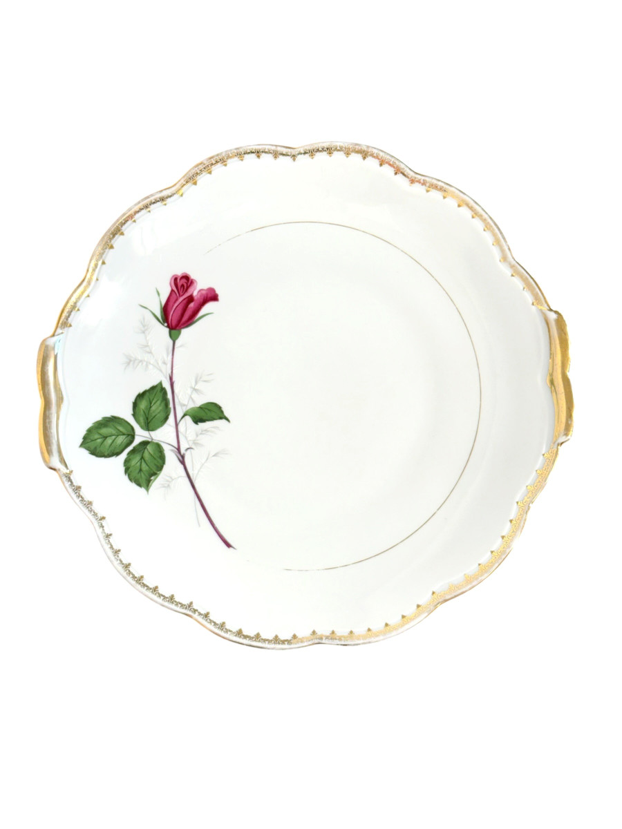 Service de table en porcelaine française à motif de rose, 45 pièces-photo-7