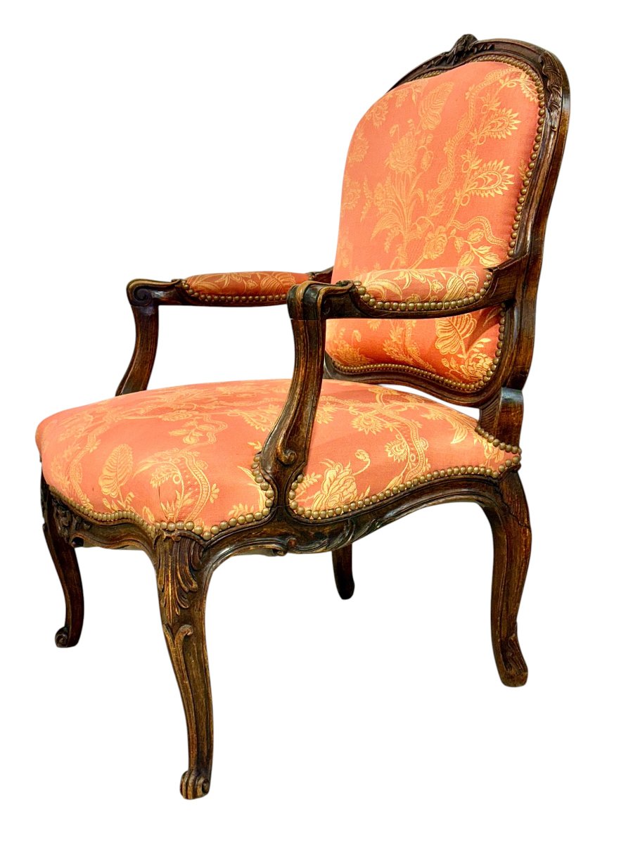 Paire de fauteuils français en noyer de style Louis XV, vers 1880-photo-1