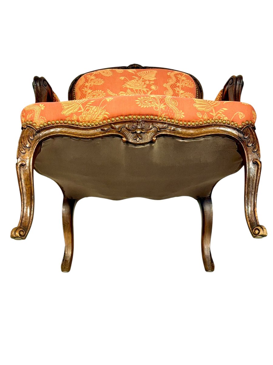Paire de fauteuils français en noyer de style Louis XV, vers 1880-photo-6