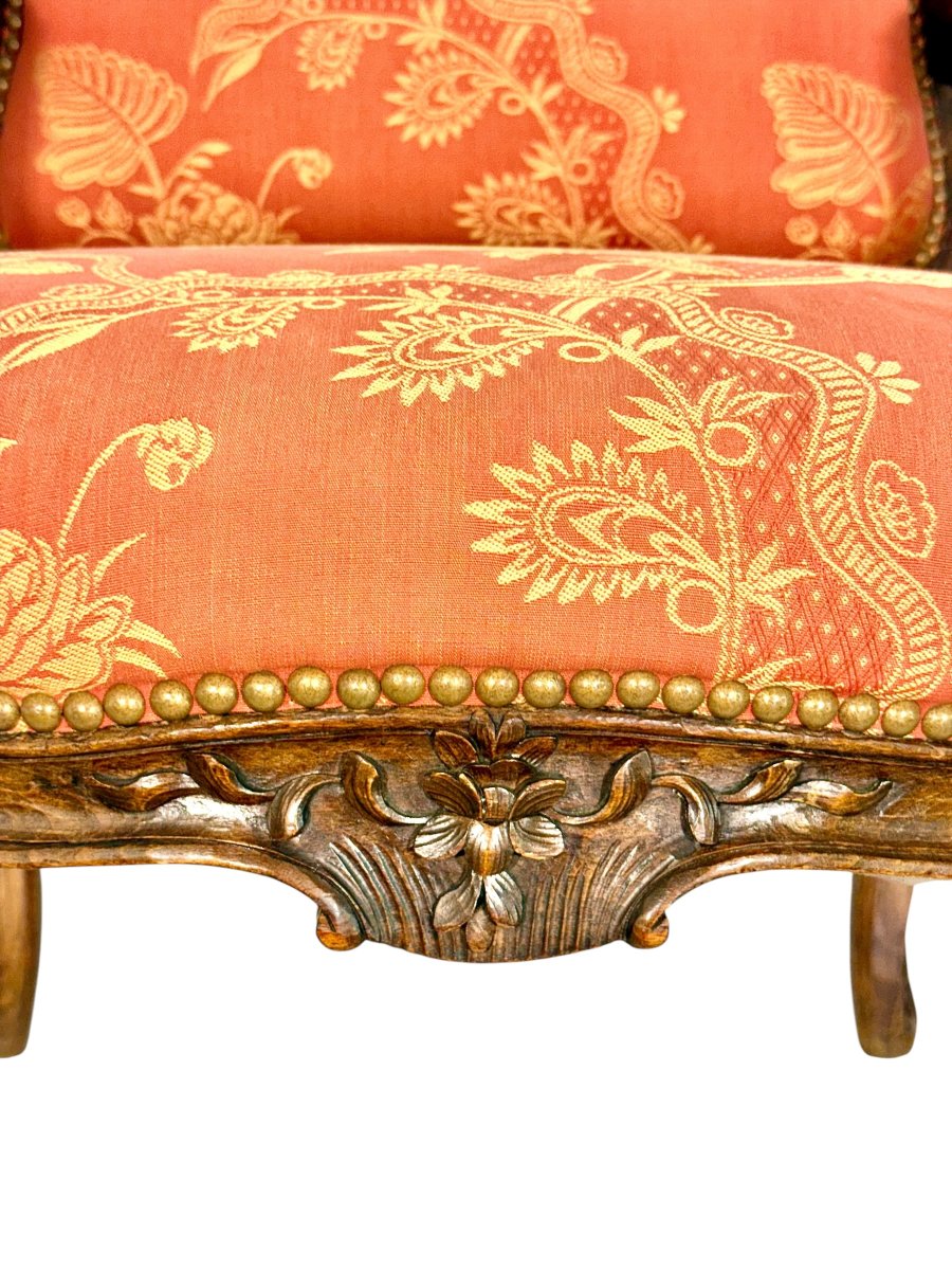 Paire de fauteuils français en noyer de style Louis XV, vers 1880-photo-7