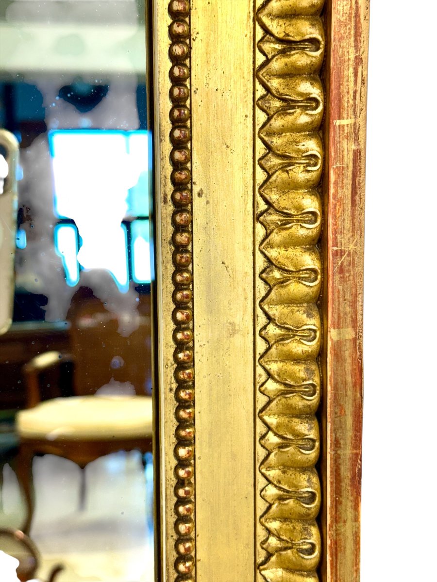 Grand Miroir Trumeau en Bois Doré de Style Louis XVI, vers 1890-photo-2