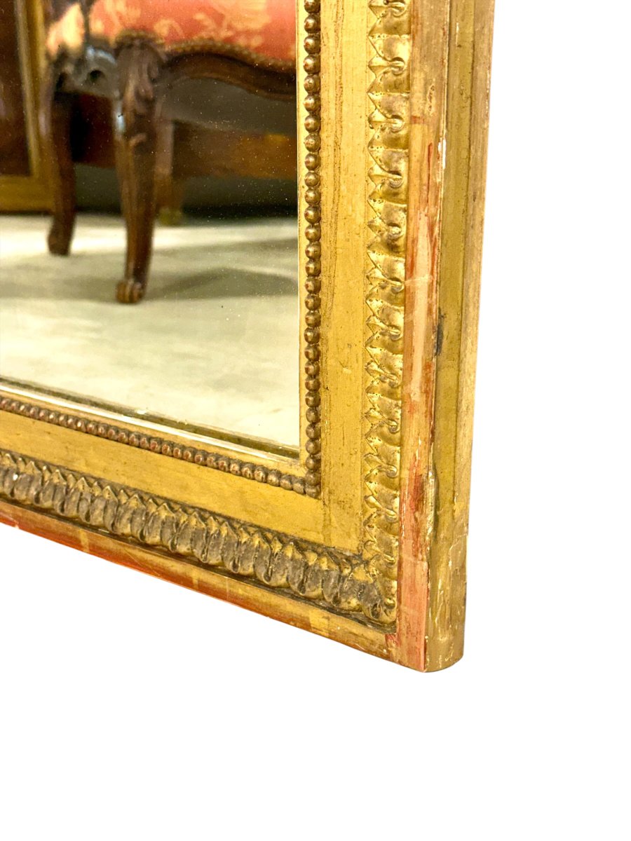 Grand Miroir Trumeau en Bois Doré de Style Louis XVI, vers 1890-photo-4