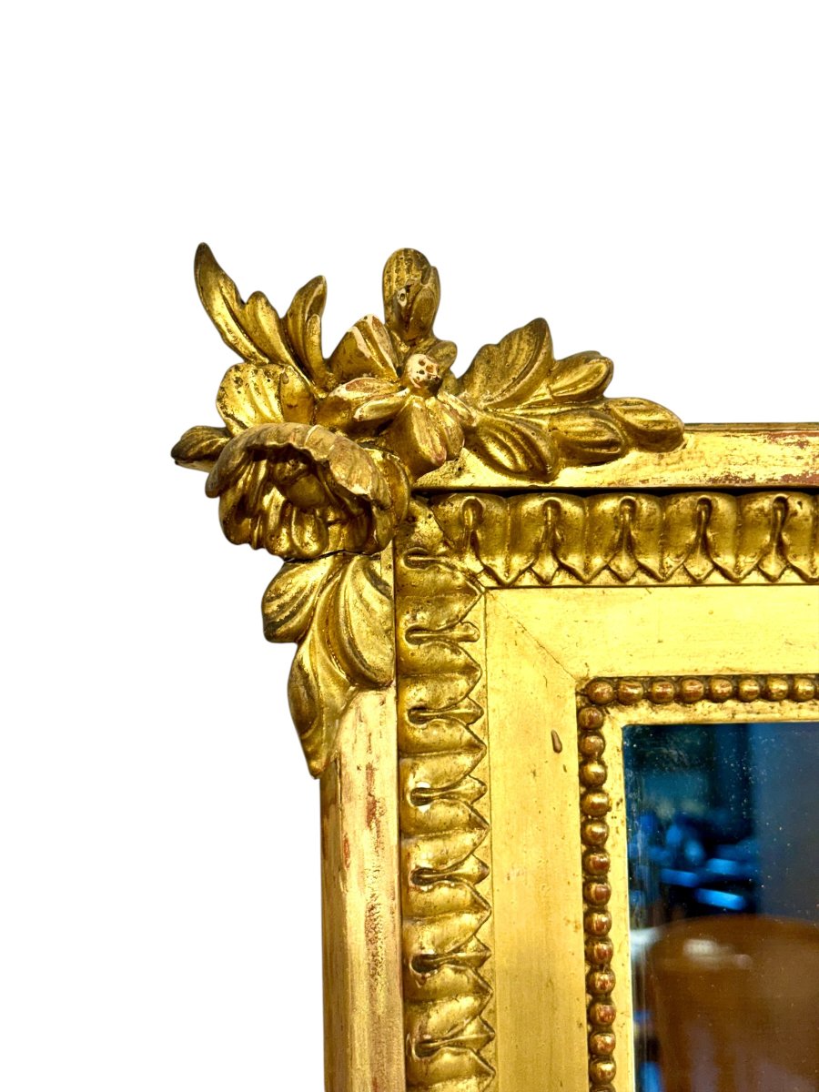 Grand Miroir Trumeau en Bois Doré de Style Louis XVI, vers 1890-photo-5