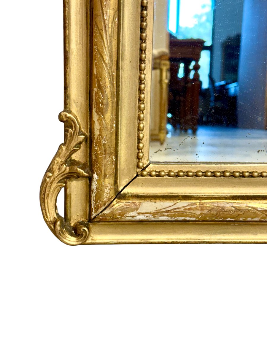 Louis Philippe Giltwood Console Mirror, France Circa 1840-photo-5