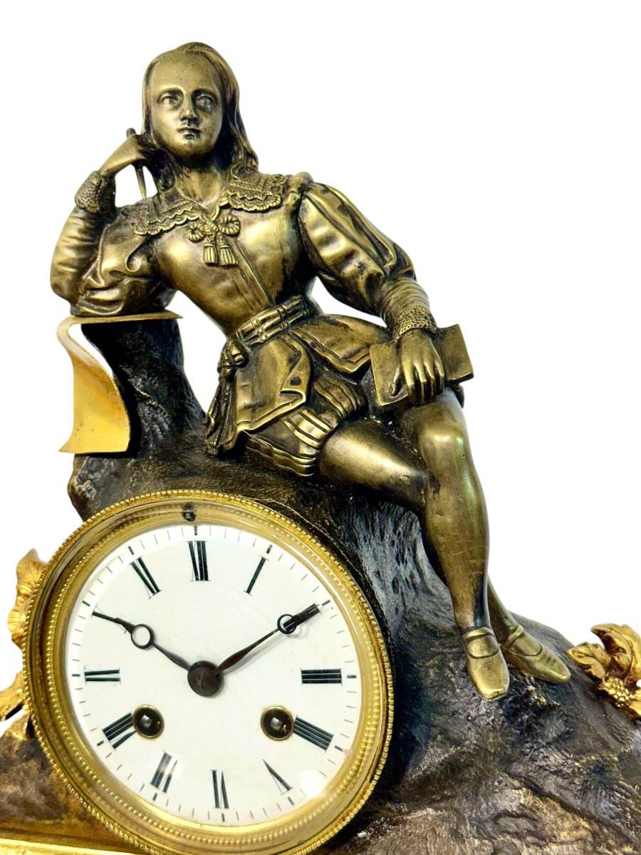 19th Century Decorative Gilt Bronze And Black Marble Clock-photo-2