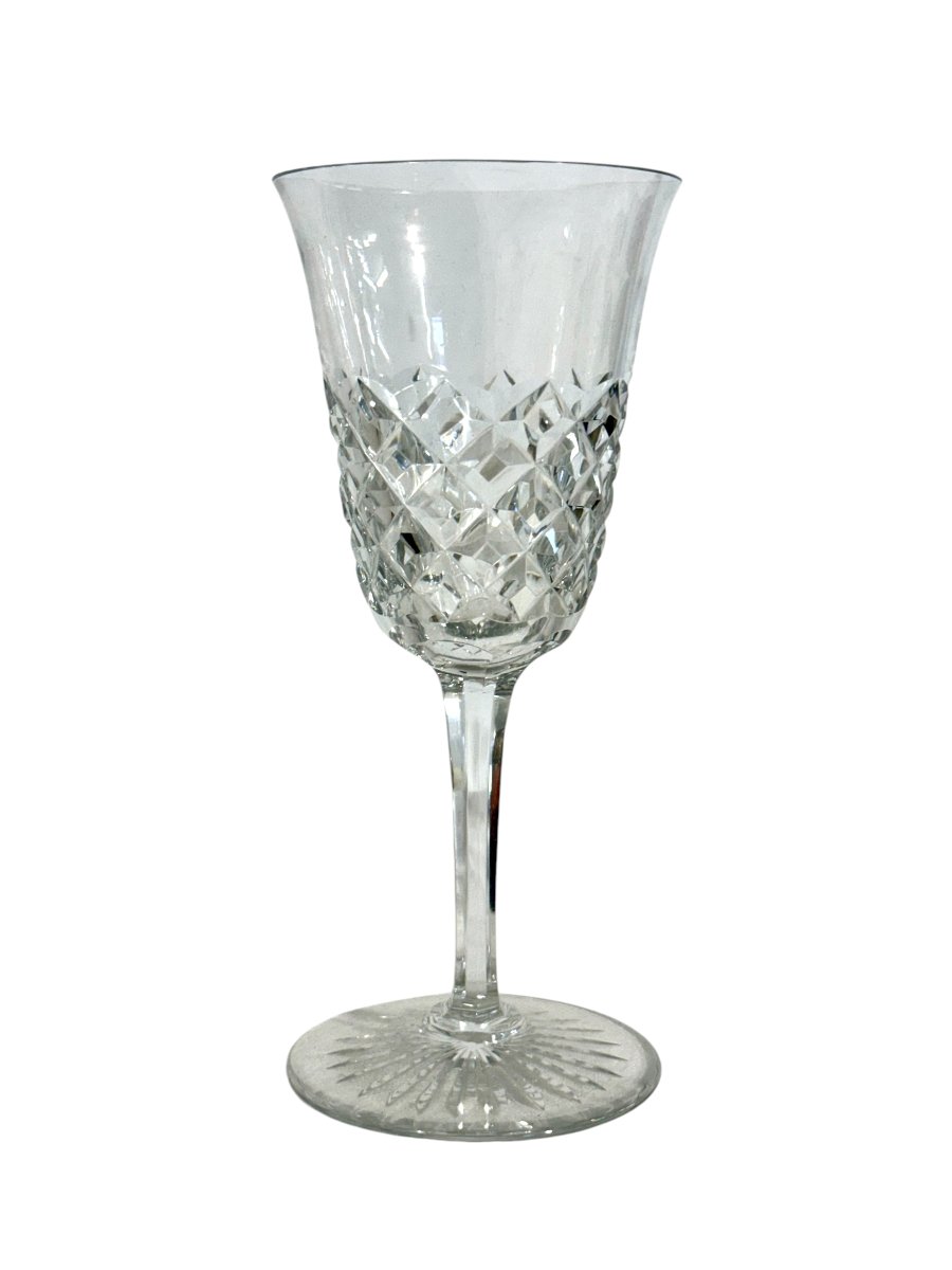 Service de 8 verres en cristal taillé Baccarat Modèle « Burgos », France, XXe siècle-photo-3