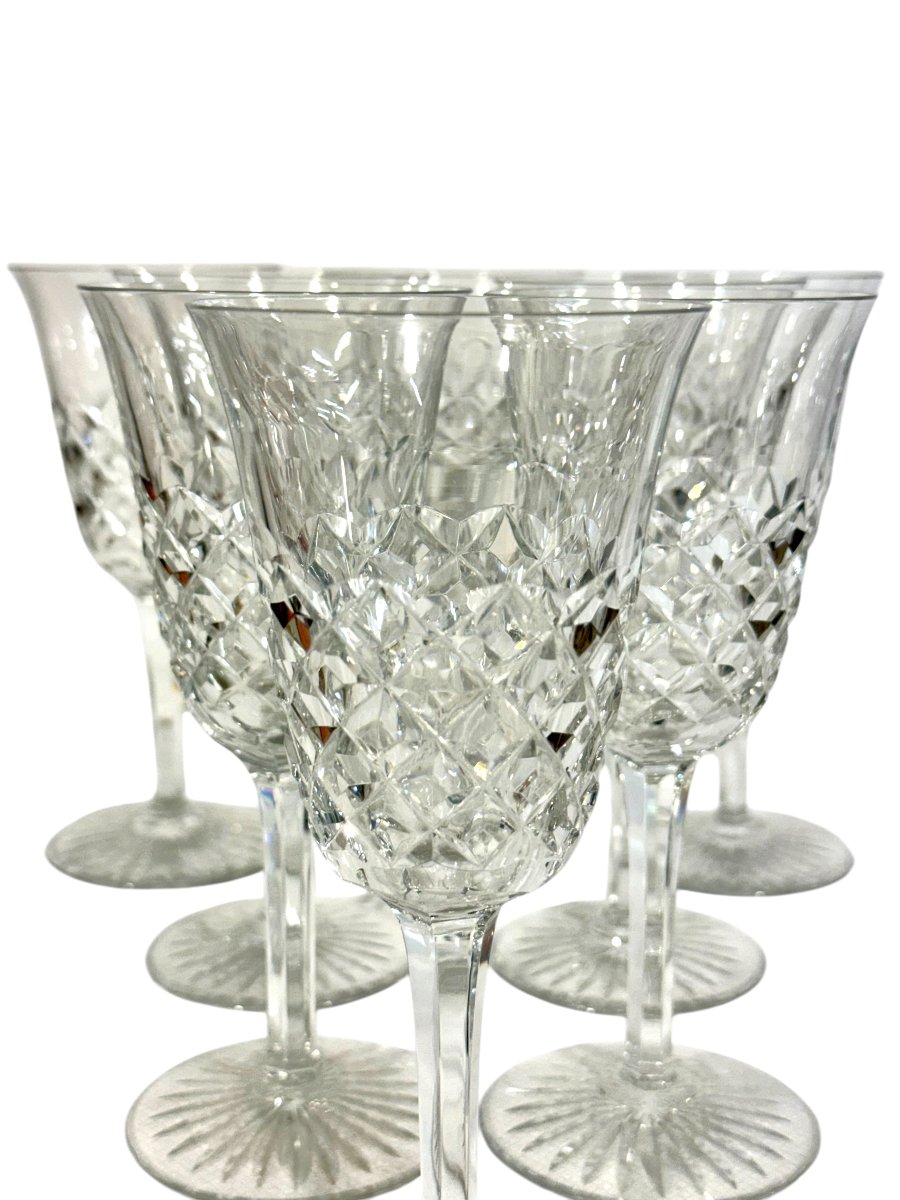 Service de 8 verres en cristal taillé Baccarat Modèle « Burgos », France, XXe siècle-photo-1