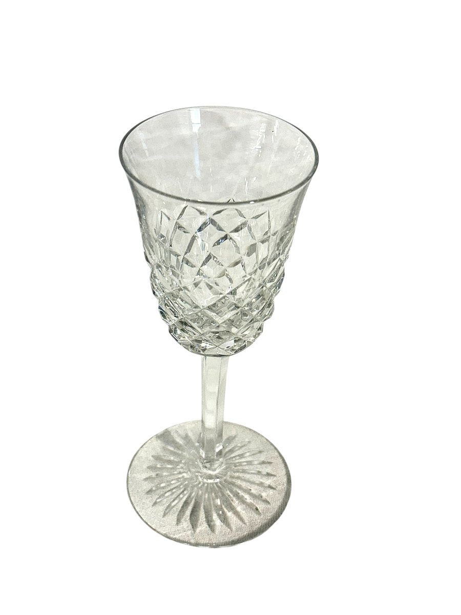  Set de 11 verres à vin en cristal Baccarat Modèle Burgos, vers 1940-photo-4