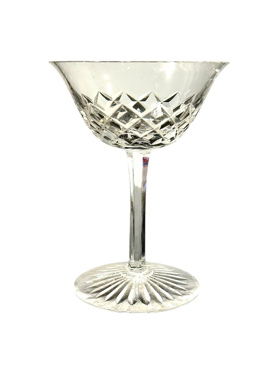 Set de cinq coupes à Champagne en Cristal Baccarat Modèle " Burgos"-photo-3
