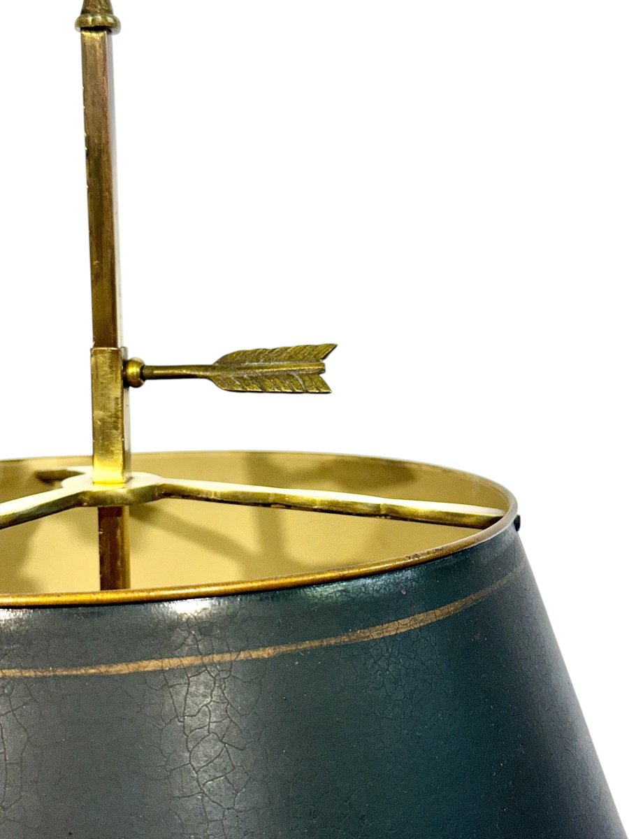 Lampe "Bouillotte" en Bronze de Style Empire à Motifs Cygnes, France 20ème Siècle-photo-4