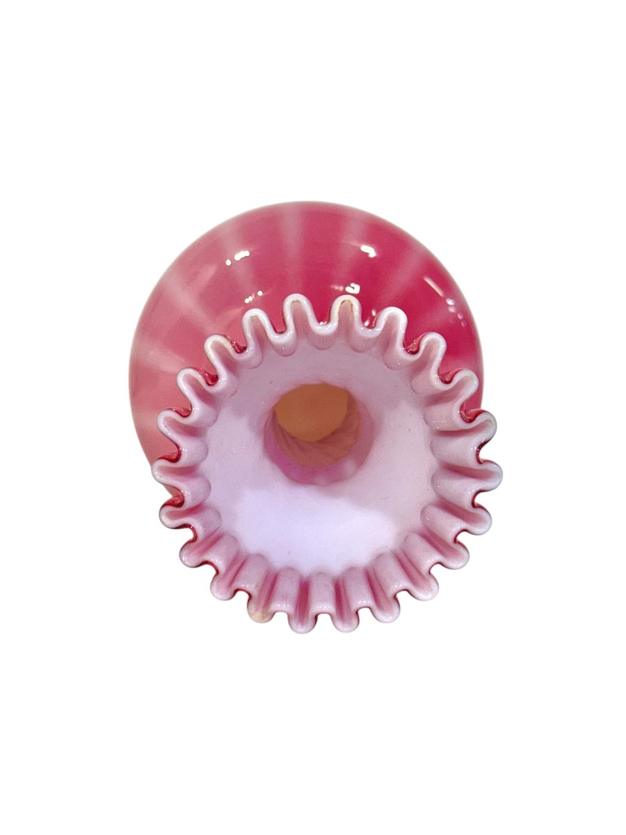 Pink Hand-blown Opaline Glass Bud Vase, France Circa 1860-photo-2