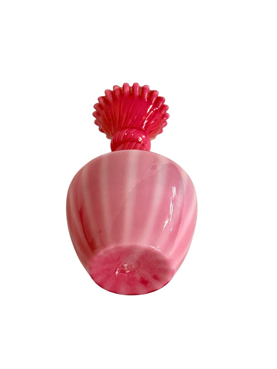 Pink Hand-blown Opaline Glass Bud Vase, France Circa 1860-photo-3