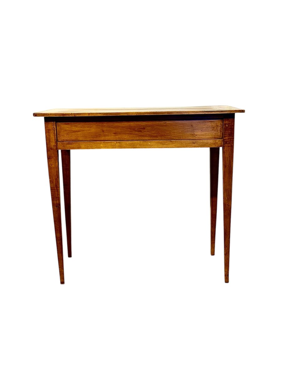 19th Century French Petite Cherrywood Table With Drawer-photo-4