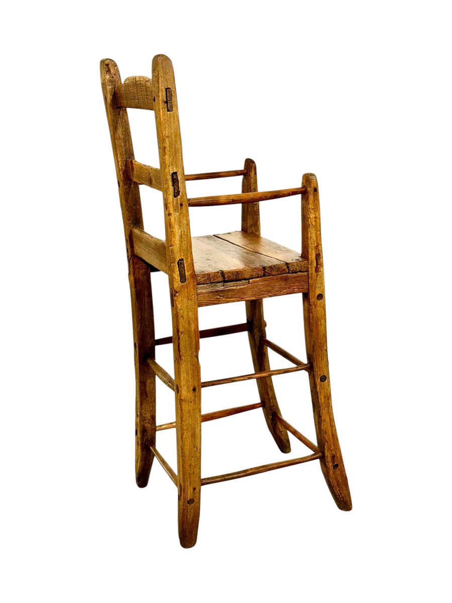 French Provincial Child’s High Chair, Late 18th Century-photo-2
