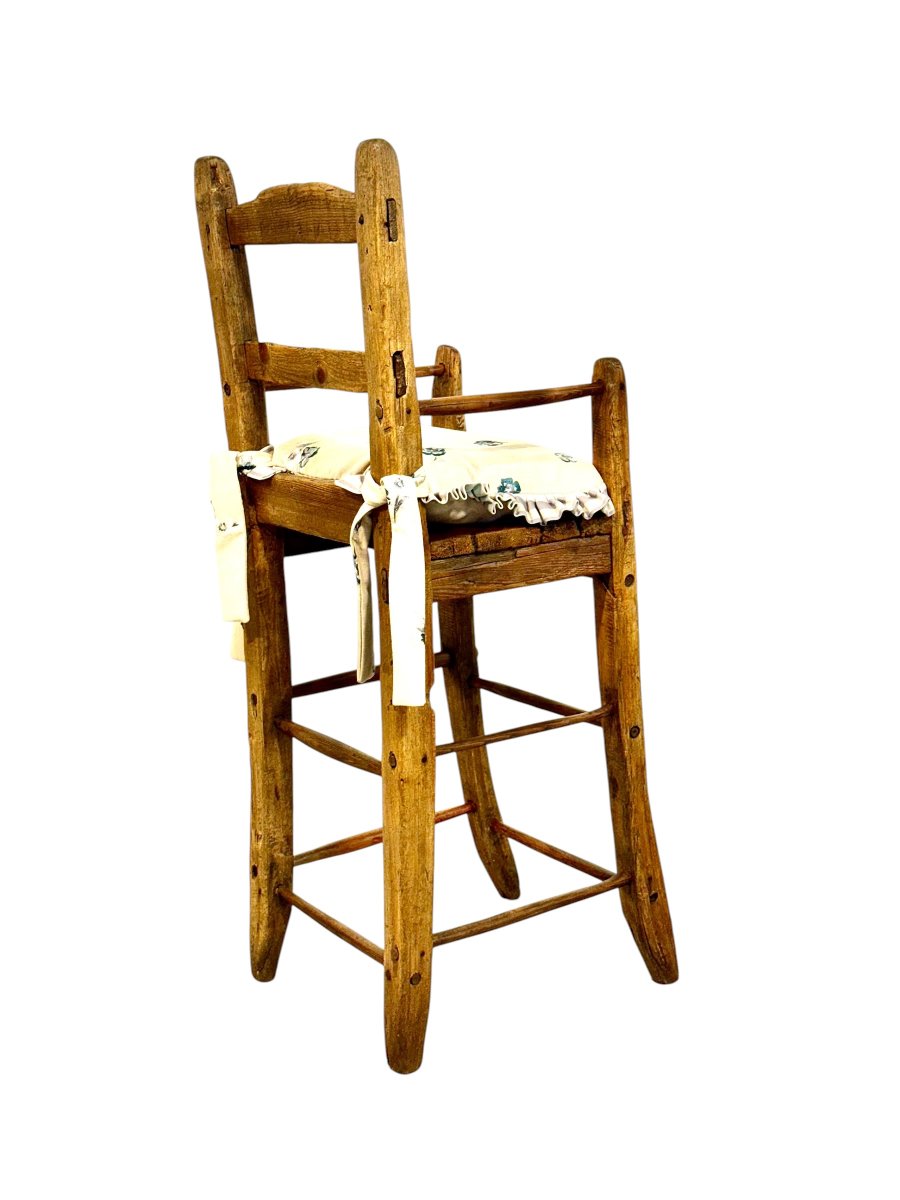 French Provincial Child’s High Chair, Late 18th Century-photo-4