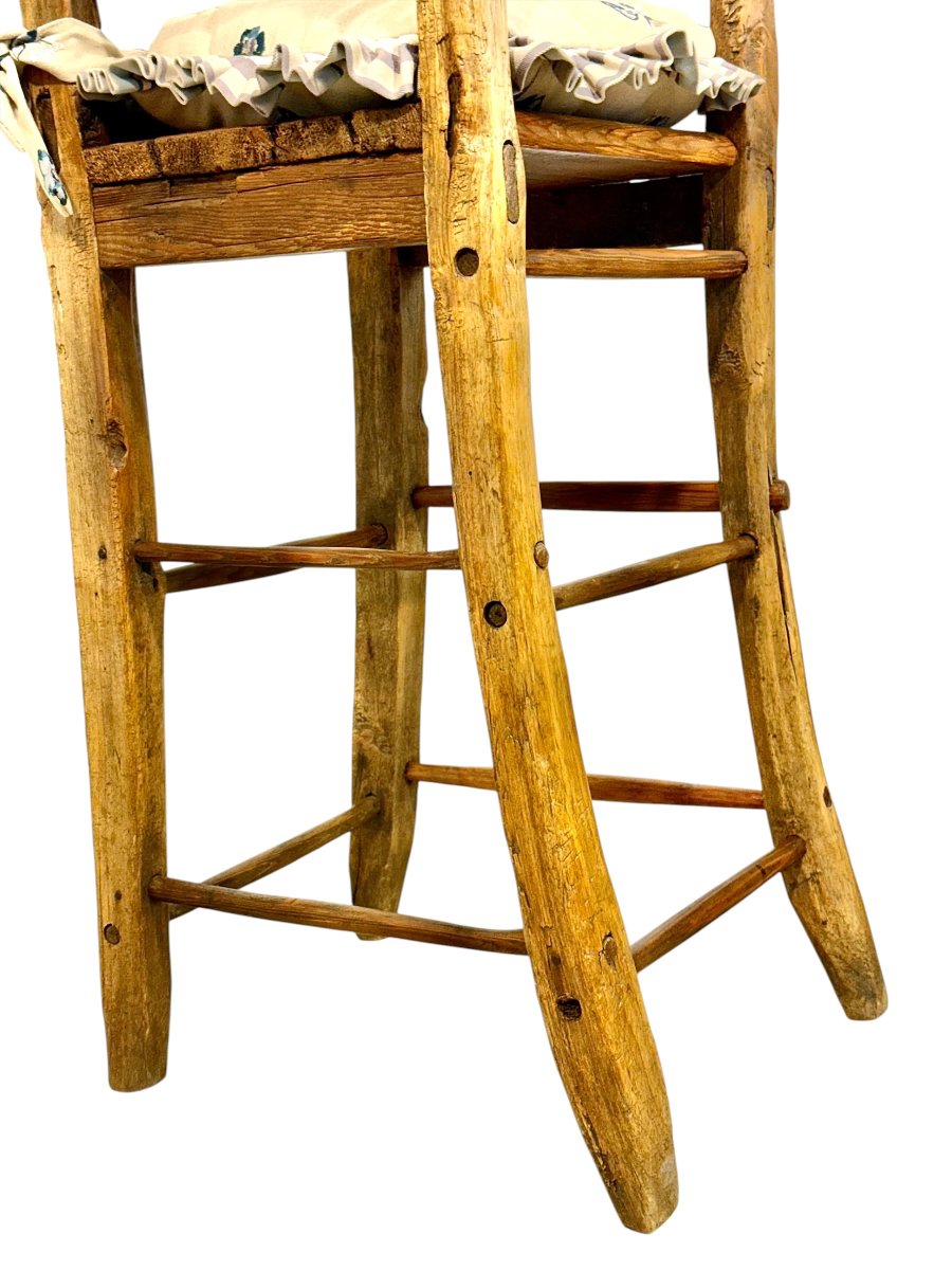 French Provincial Child’s High Chair, Late 18th Century-photo-5