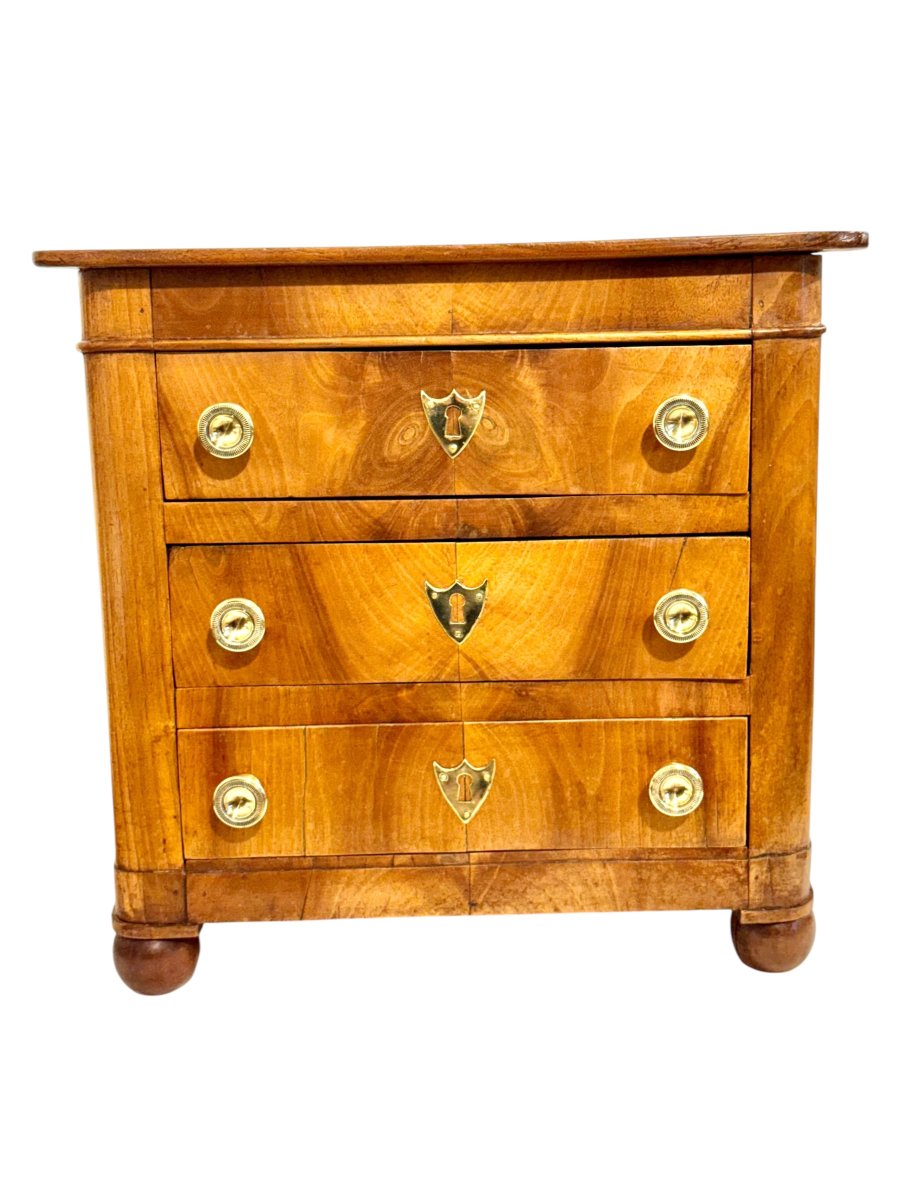 Coffret à bijoux français du XIXe siècle en noyer, ancien coffret de maîtrise