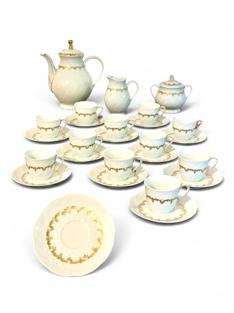 Bernardaud Limoges “rimbaud” Porcelain Coffee Service, 26 Pieces-photo-2