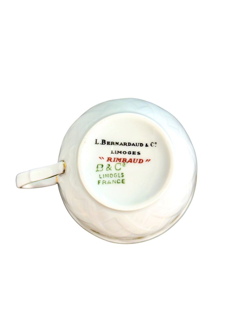 Bernardaud Limoges “rimbaud” Porcelain Coffee Service, 26 Pieces-photo-4