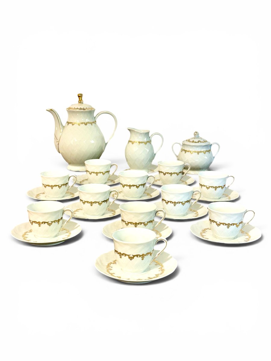 Bernardaud Limoges “rimbaud” Porcelain Coffee Service, 26 Pieces-photo-8