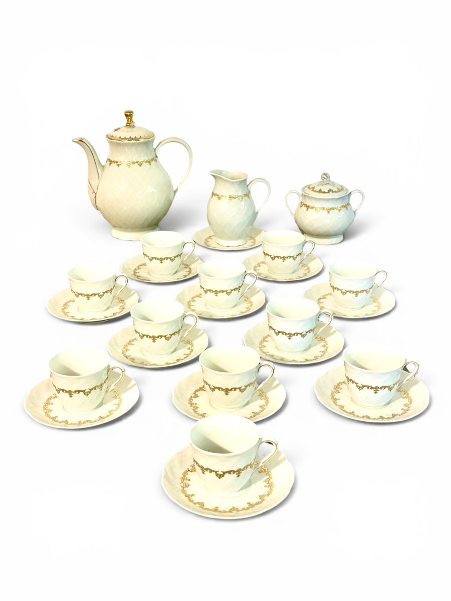 Bernardaud Limoges “rimbaud” Porcelain Coffee Service, 26 Pieces