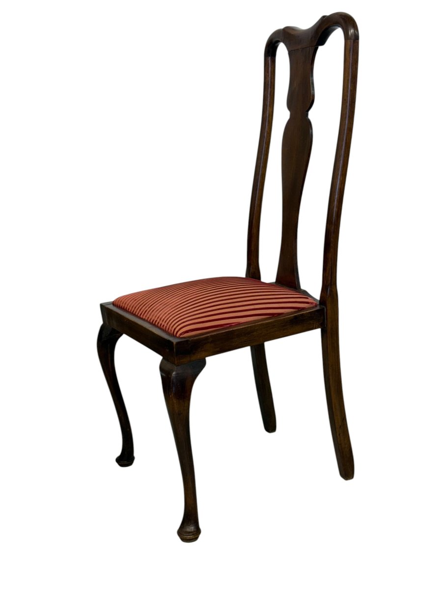 Ensemble de six chaises de salle à manger anglaises en noyer, époque géorgienne (XIXe siècle)-photo-1