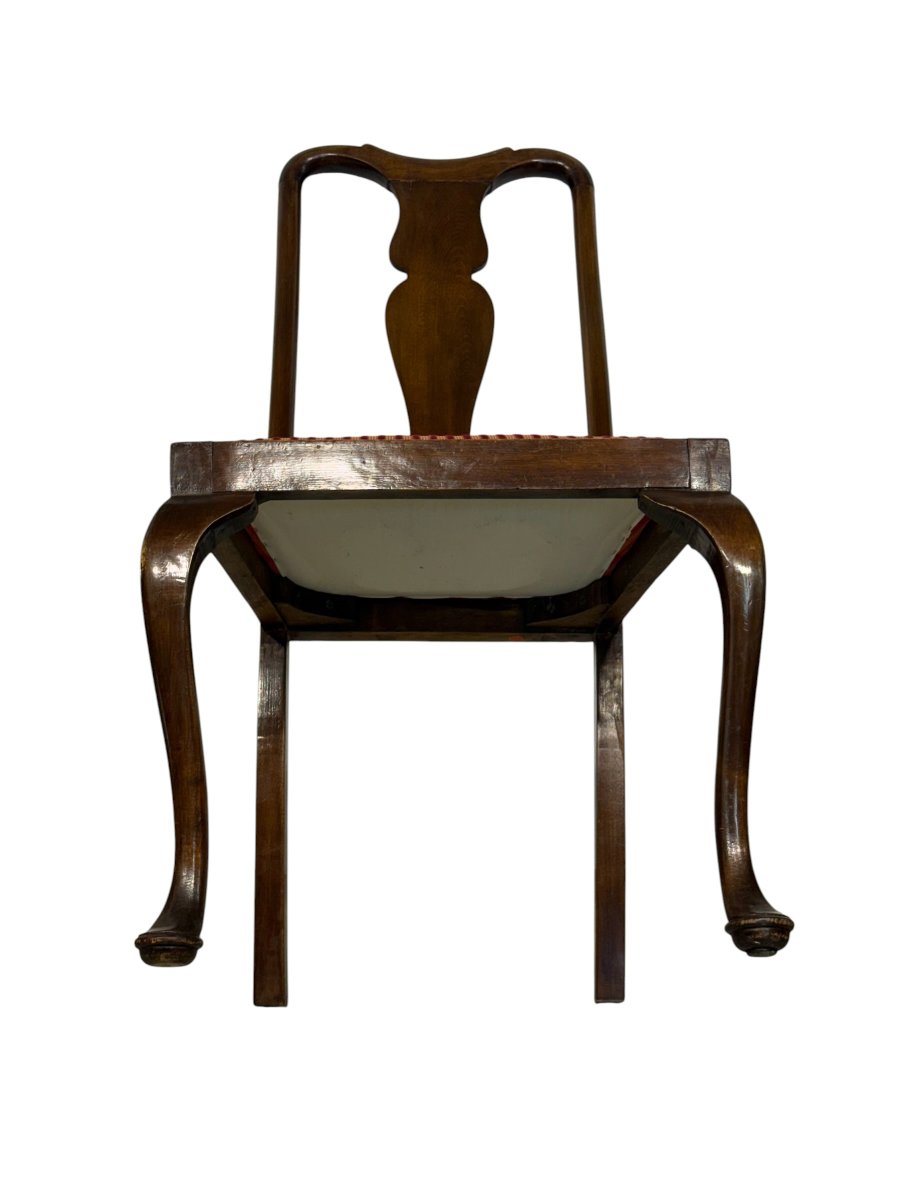 Ensemble de six chaises de salle à manger anglaises en noyer, époque géorgienne (XIXe siècle)-photo-3