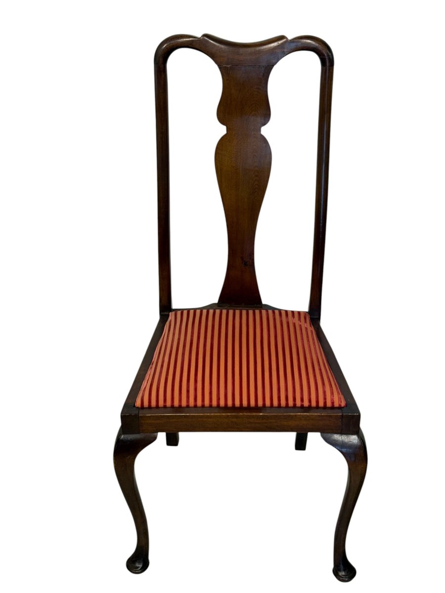Ensemble de six chaises de salle à manger anglaises en noyer, époque géorgienne (XIXe siècle)-photo-5