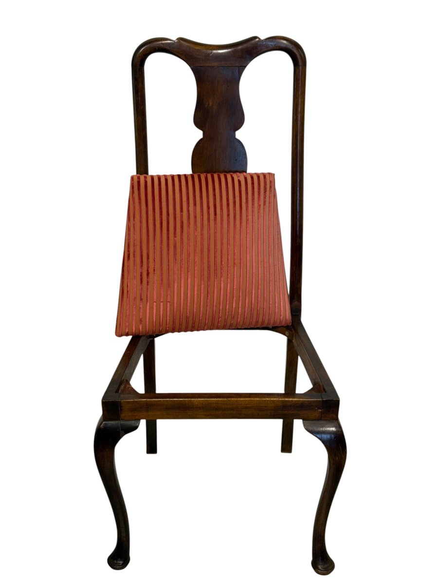 Ensemble de six chaises de salle à manger anglaises en noyer, époque géorgienne (XIXe siècle)-photo-7