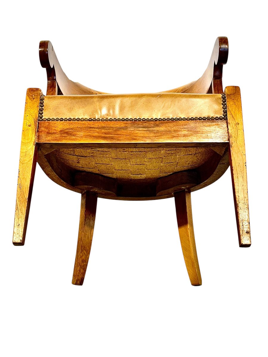 French Louis Philippe Walnut Desk Armchair, C. 1845-photo-7