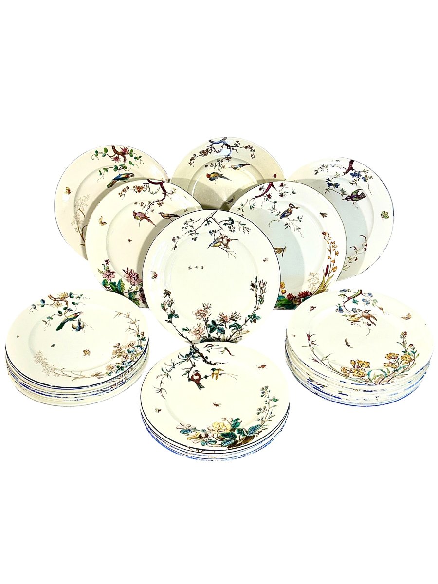 “nella” By Jules Vieillard & Cie, 83-piece Fine Faience Dinner & Coffee Service -photo-5