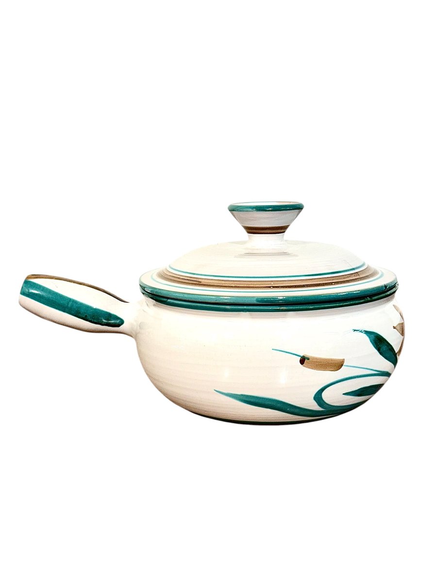 Ensemble plat à four et casserole en céramique Robert Picault, Vallauris 1960-photo-6