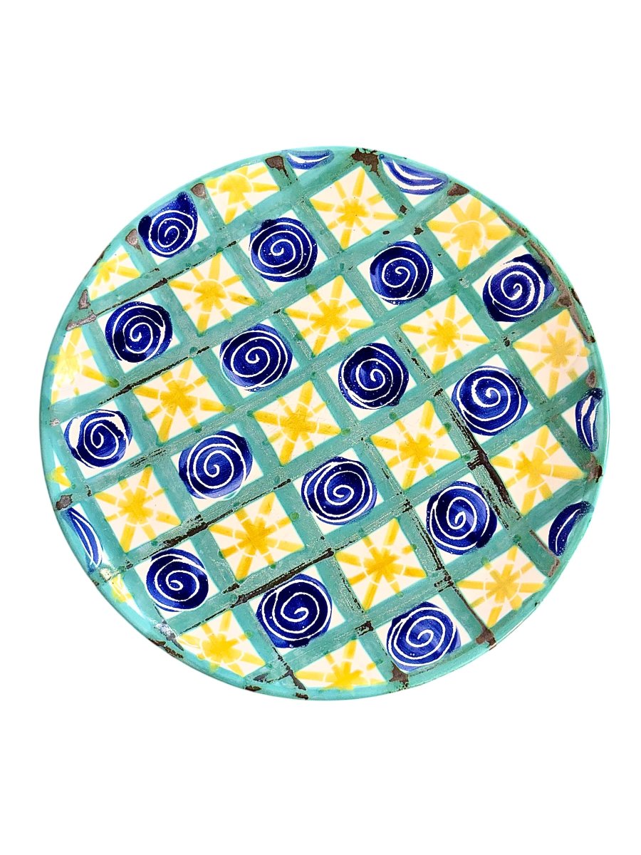 Robert Picault Hand-painted Decorative Ceramic Platter, Vallauris Circa 1960-photo-6