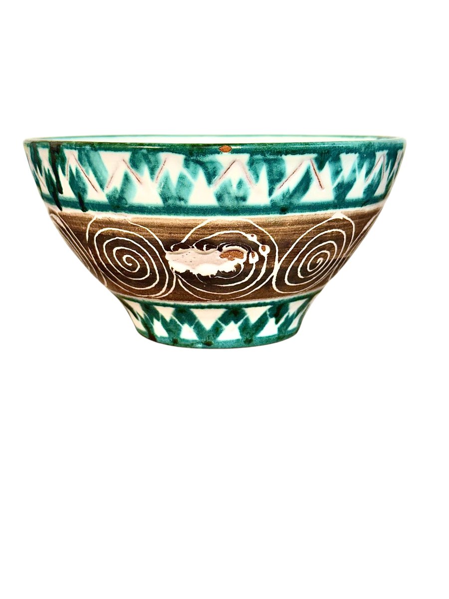 Paire de bols en céramique émaillée de Robert Picault, Vallauris, vers 1960-photo-1