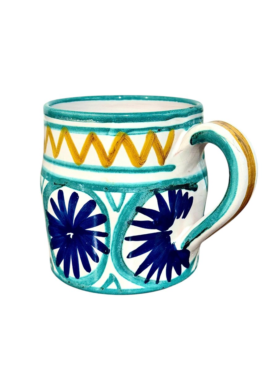 Set Of Six Robert Picault Ceramic Mugs, Vallauris France, Circa 1960-photo-3