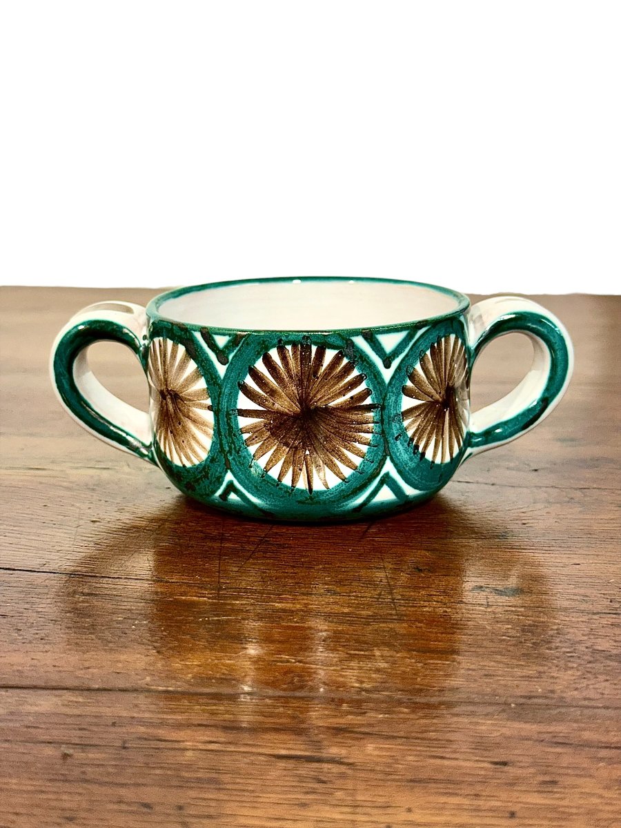 Coupe à deux anses en céramique de Robert Picault (Vallauris), France, vers 1960-photo-2