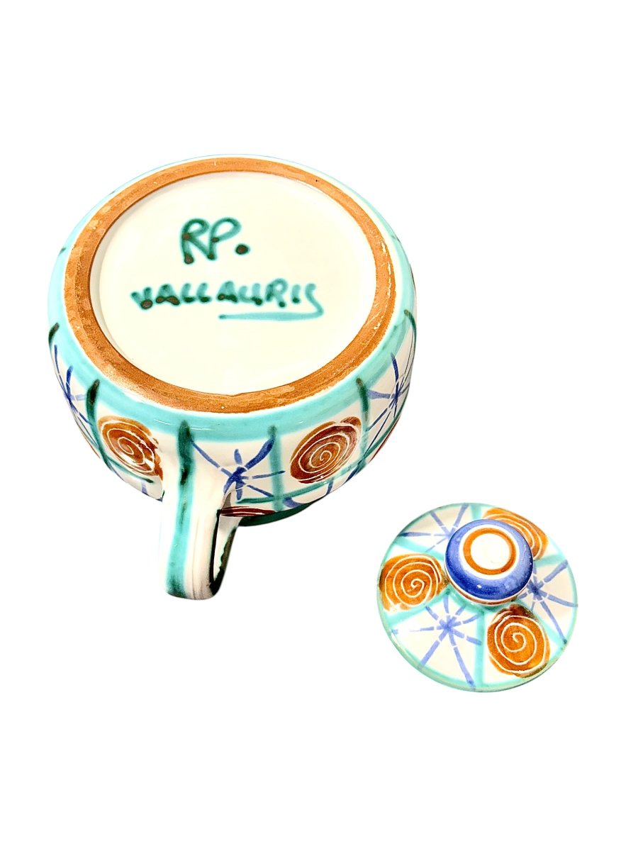 Robert Picault Vallauris Polychromed Ceramic Teapot, Circa 1960-photo-2