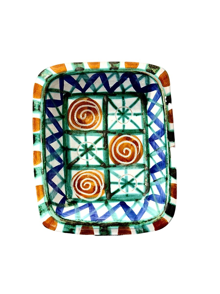 Robert Picault Vallauris Ceramic Vide-poche Or Trinket Dish, France, Circa 1960-photo-6