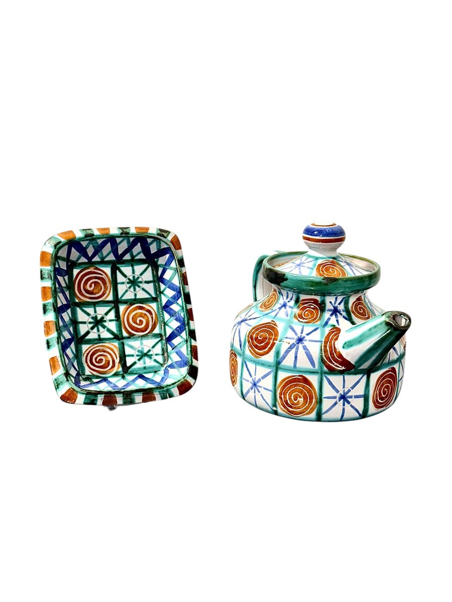 Robert Picault Vallauris Ceramic Vide-poche Or Trinket Dish, France, Circa 1960-photo-7