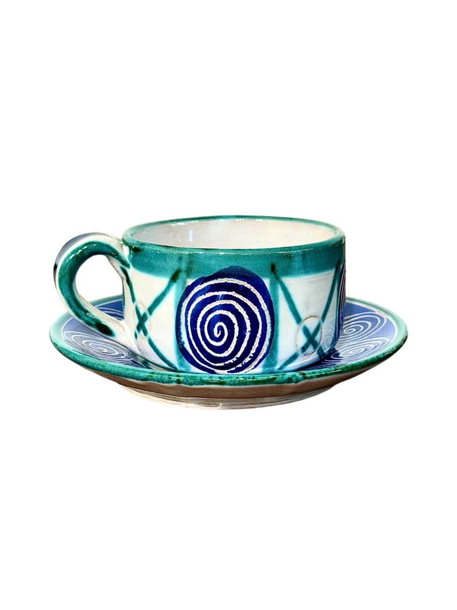 Robert Picault Vallauris Ceramic Tea Cup & Saucer, France, C. 1960-photo-2
