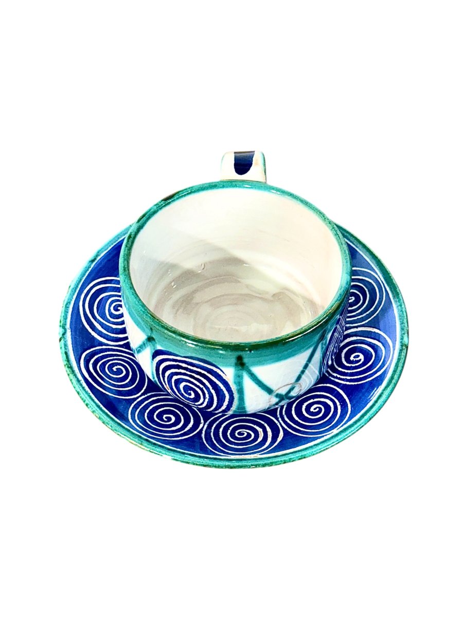 Robert Picault Vallauris Ceramic Tea Cup & Saucer, France, C. 1960-photo-3