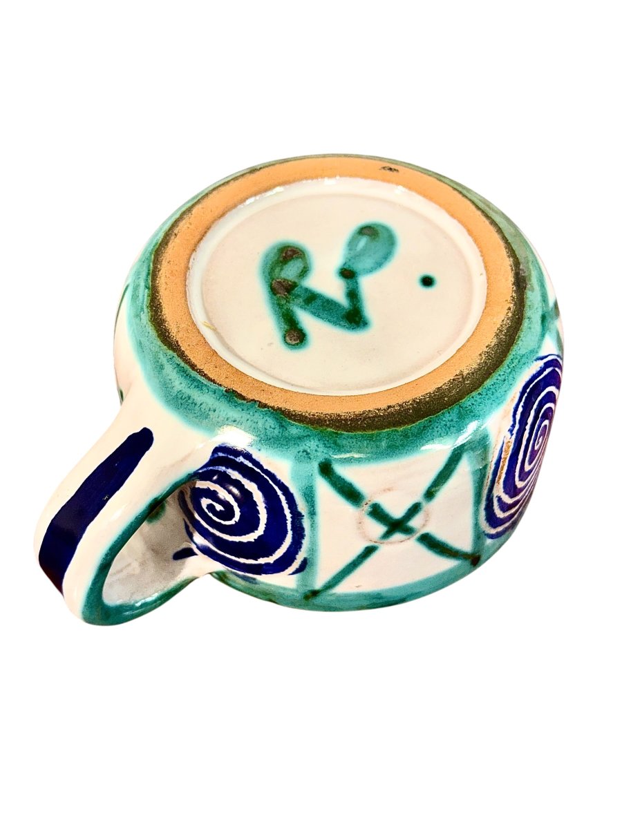 Robert Picault Vallauris Ceramic Tea Cup & Saucer, France, C. 1960-photo-1