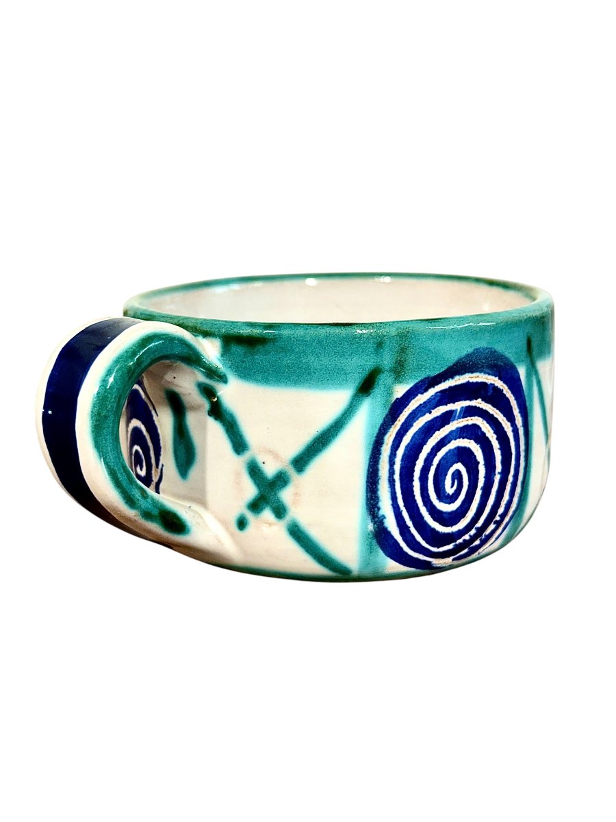 Robert Picault Vallauris Ceramic Tea Cup & Saucer, France, C. 1960-photo-5